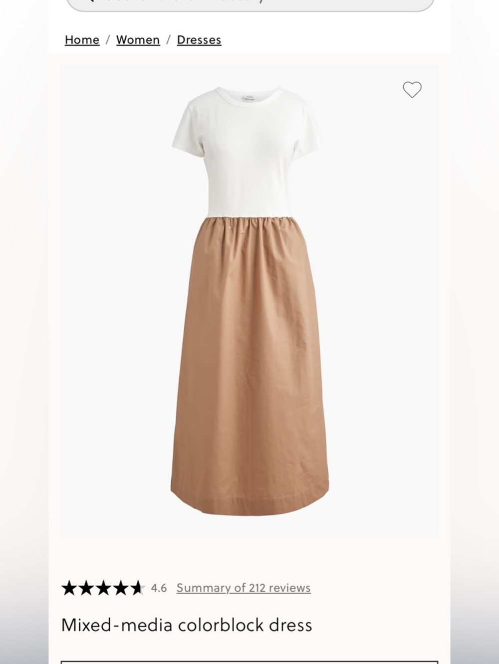 J. Crew Mixed-media colorblock dress